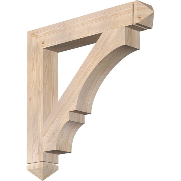 Ekena Millwork Balboa Arts & Crafts Smooth Bracket, Douglas Fir, 5 1/2"W x 38"D x 38"H BKT06X38X38BOA03SDF - main